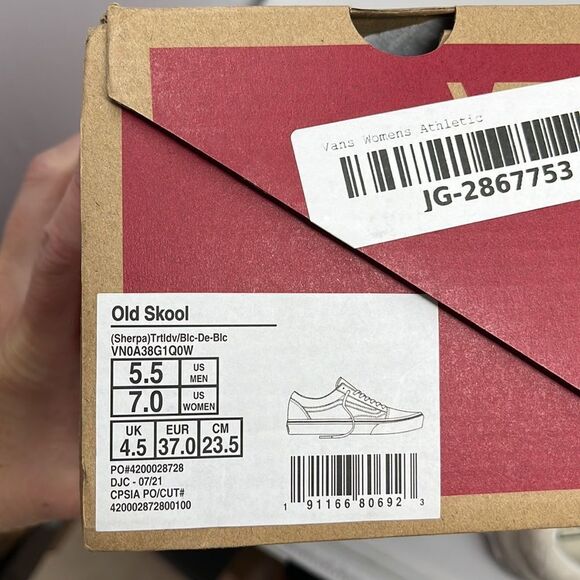 Vans Old Skool Sherpa Turtledove Sneakers Women’s Size 7 Men’s 5.5 - Picture 3 of 8